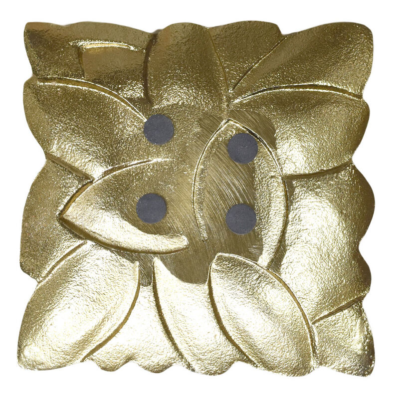 Handmade Decorative Bronze Color Coated 6.88 x 6.88 x 0.78 Inches Aluminium Tray 043AB BBH Home's