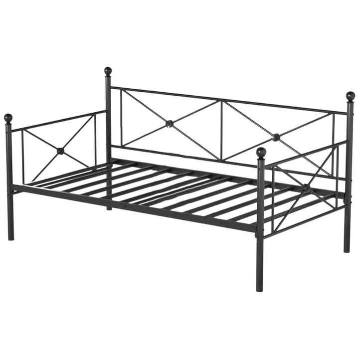 Classic Style Metal Daybed Frame – Reinforced for Lasting Comfort