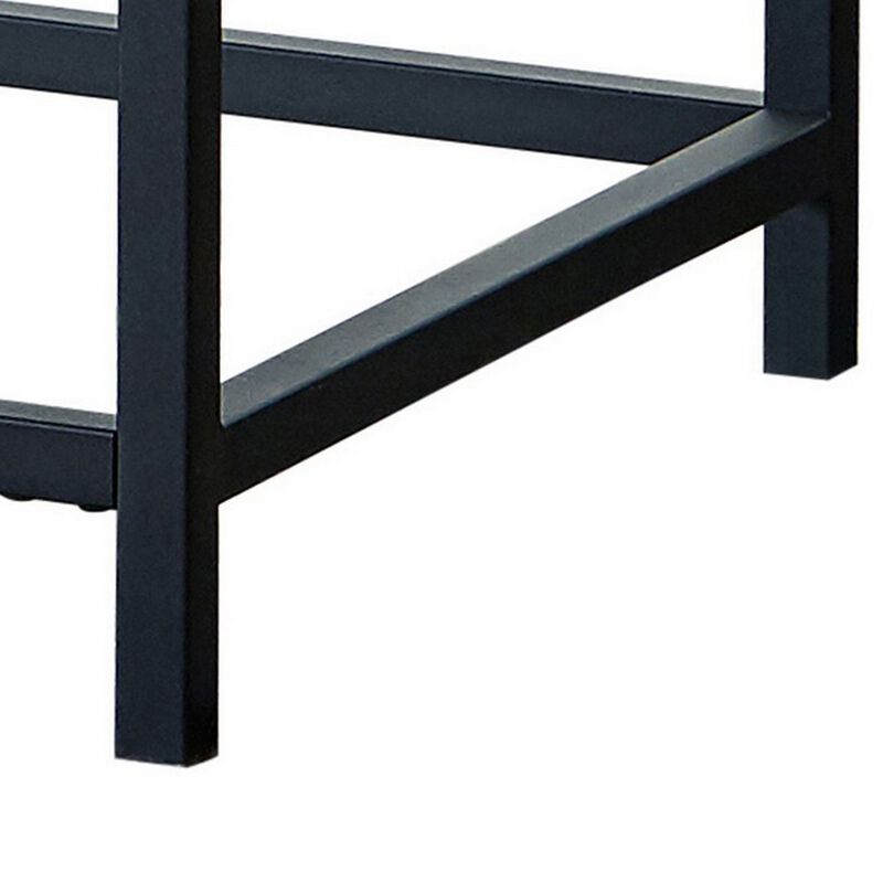 24 Inch Side End Table, Rectangular Tabletop, Single Drawer, Rustic Brown