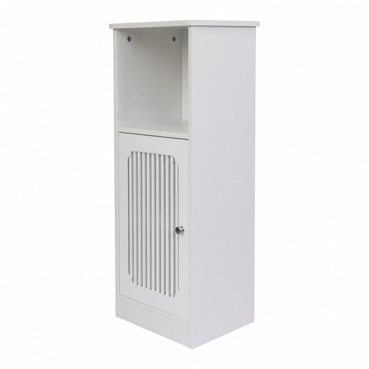 ELEMENT ACE Louvered Door Floor-Standing Bathroom Low Cabinet Multi-Layer Storage for Towels, Toiletries and Bath Essentials