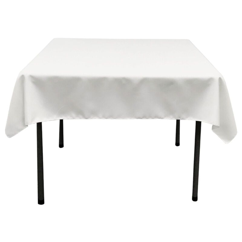 58-Inch Square Polyester Poplin Tablecloth for Dining and Kitchen Tables image number 0