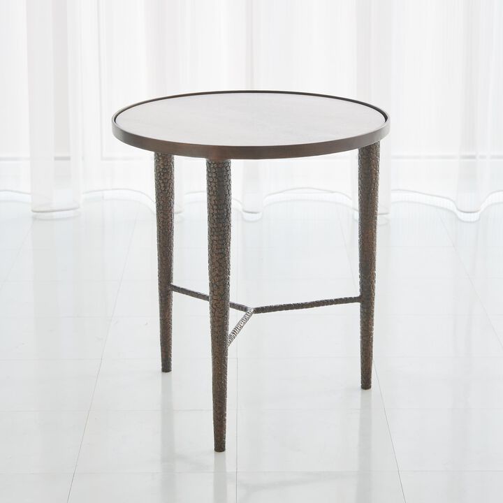 Hammered End Table- Bronze