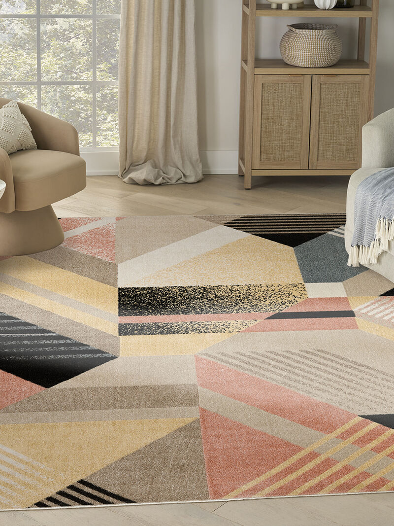 Washable Decor WSD10 Turquoise/Multicolor 9' x 12' Rug