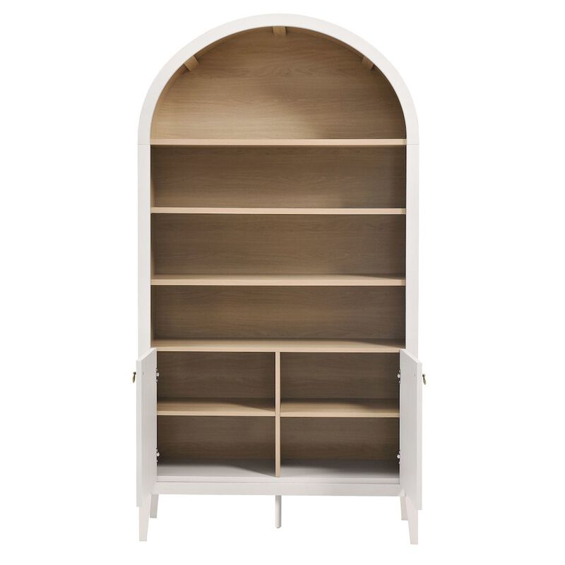Modway Nolan 74 Tall Wide Arched Storage Display Cabinet Bookshelf