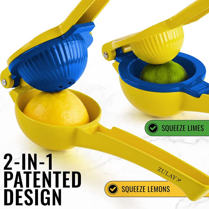 Heavy Duty Citrus Juicer & Lemon Juicer Hand Press With Curved Handle