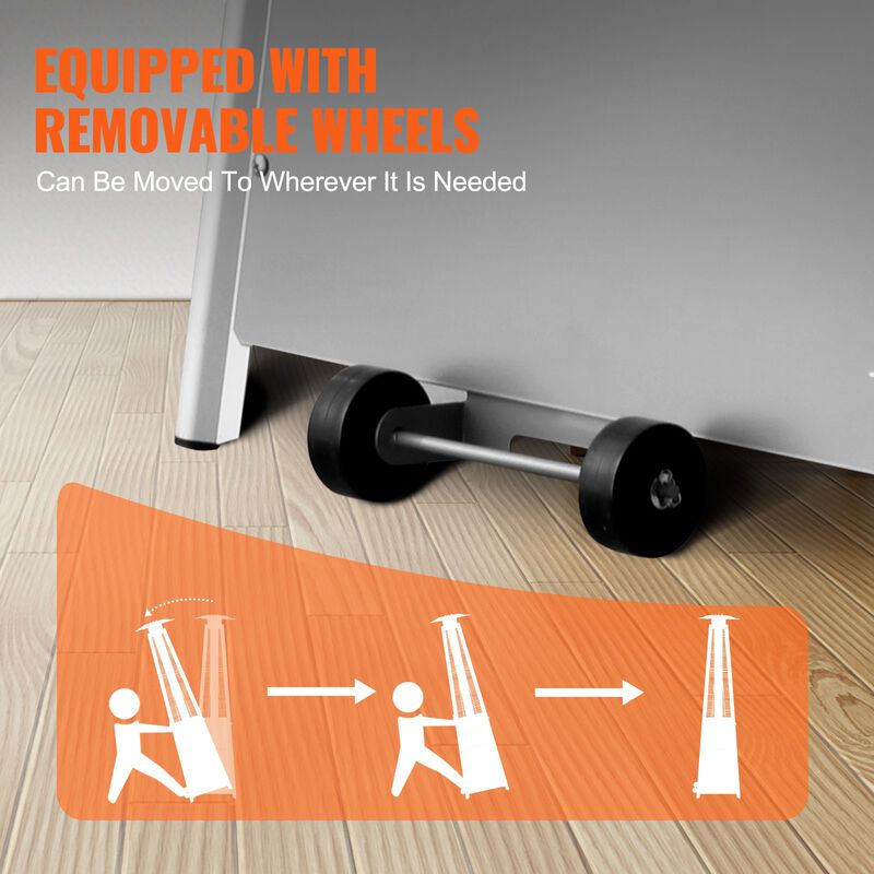 Tall Pyramid Propane Heater &ndash; Outdoor Gas Heater with Wheels for Patio, Terrace, and Garden