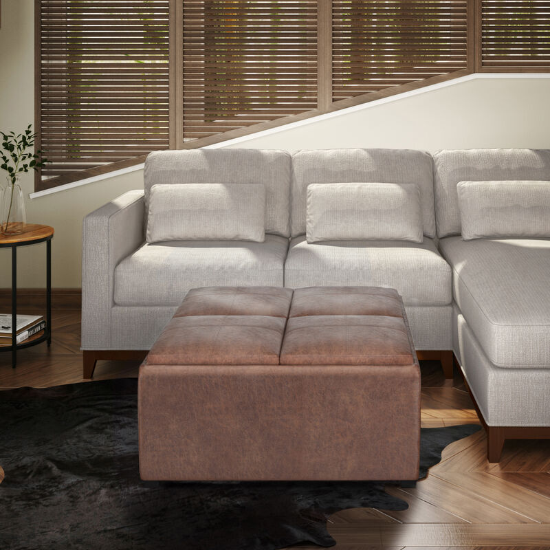 Avalon Square Coffee Table Storage Ottoman