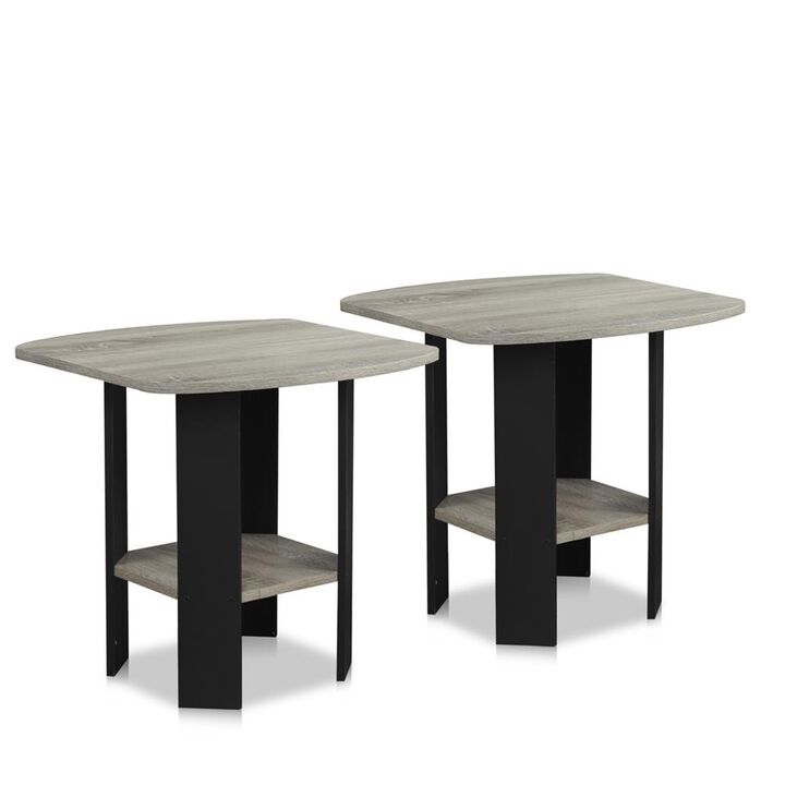 Simple Design End Table, Set of Two