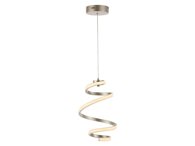 Whirl 11" 1-Light Modern Minimalist Aluminum/Iron Abstract Integrated LED Pendant