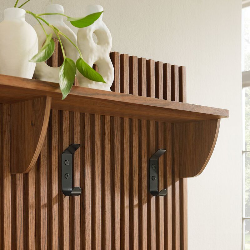 Render Fluted 3-in-1 Hall Tree With Storage Bench and Coat Rack image number 8