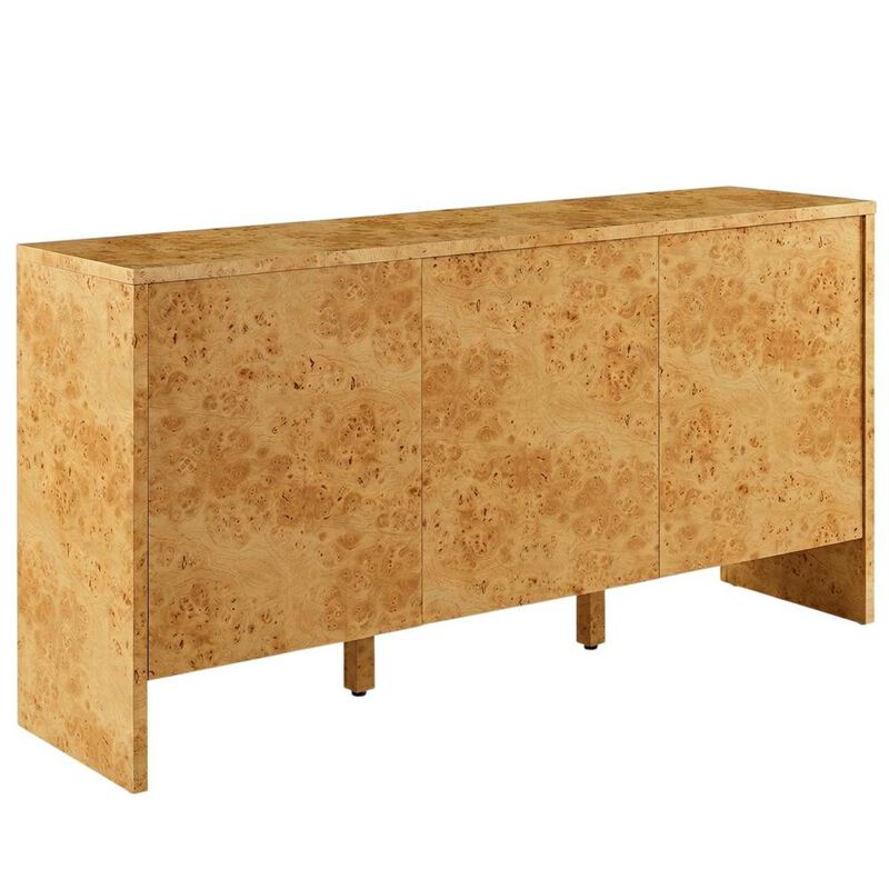 Burl Wood Sideboard with Spacious Storage and Elegant Finish image number 0