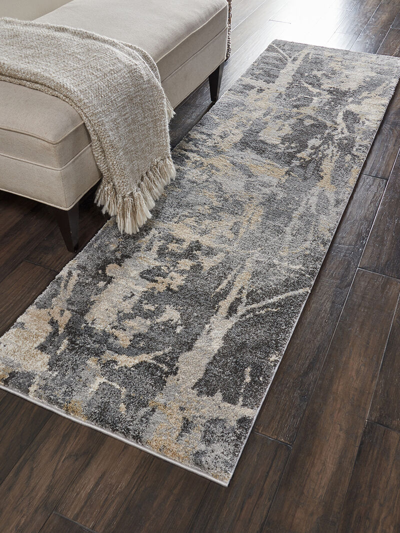 Fusion FSS10 Gray 2'2" x 7'6" Rug