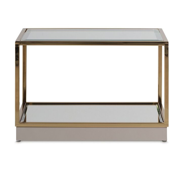 Michael Amini Savannah Breeze Tall Cocktail Table, Set of 2 - Bright Gold