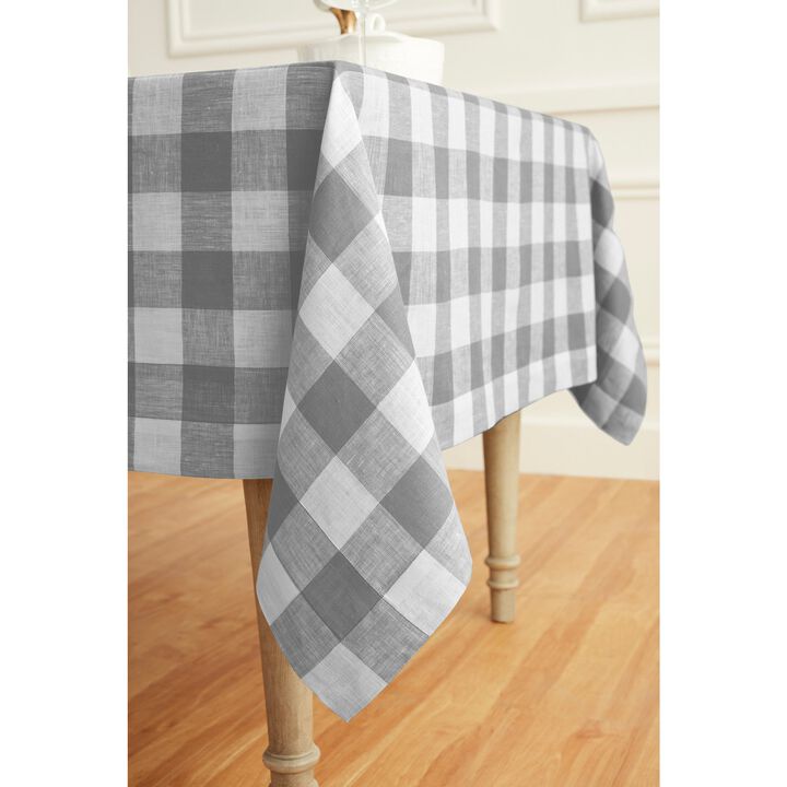 Solino Home 100% Pure Linen Tablecloth - Buffalo Check