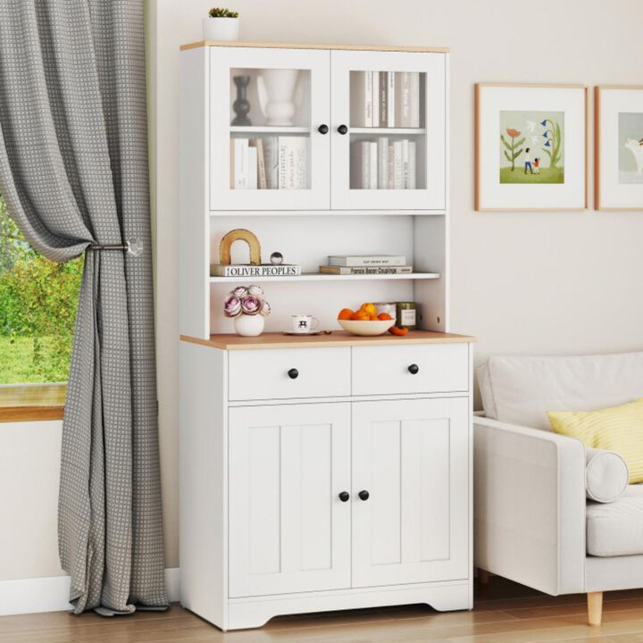 Hivvago Pantry Cabinet with 2 Removable Shelves