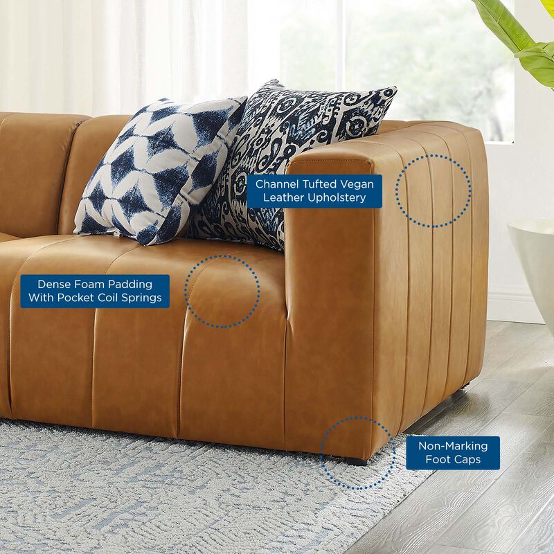 Bartlett Vegan Leather 3-Piece Sofa Brown EEI-4515-TAN image number 9