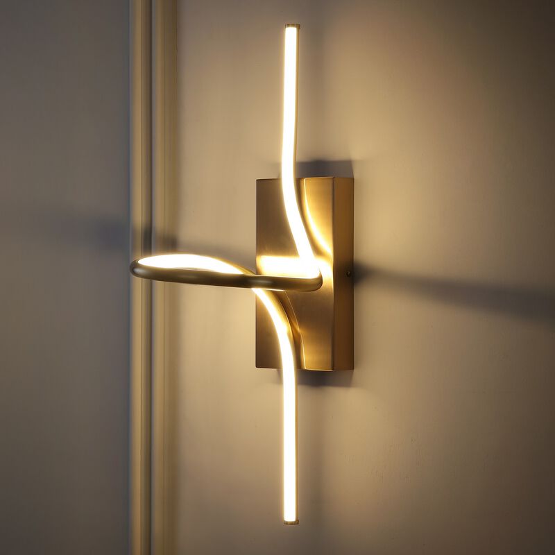 Sketch Minimalist Metal Integrated LED Vanity Light Sconce