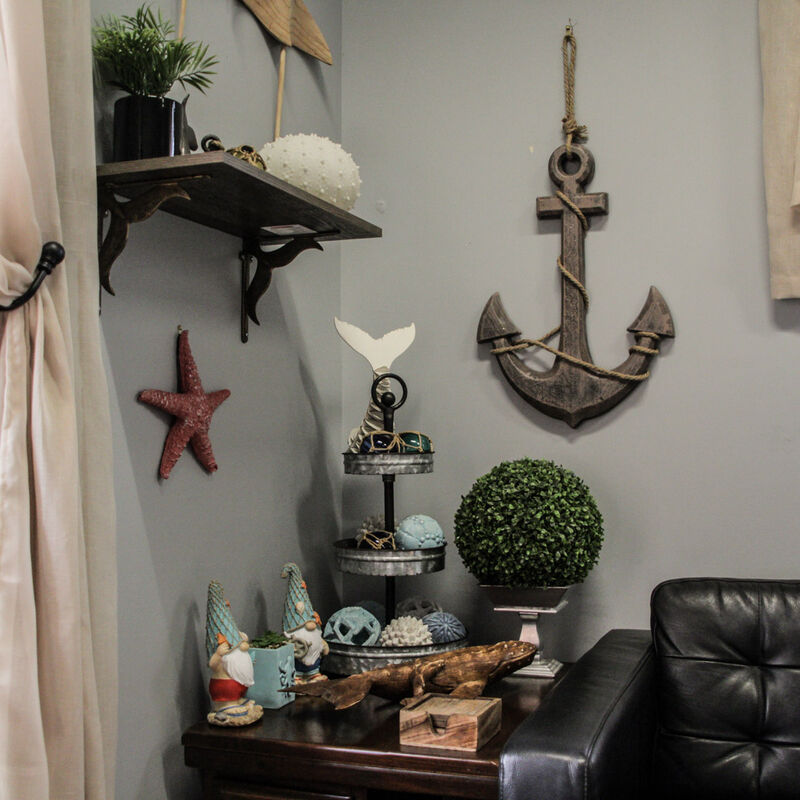 Natural Brown Finish Ship Anchor and Rope Nautical Wall Hanging image number 5