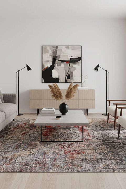 Terry 840962 Burgundy/Grey 8' x 10' Rug