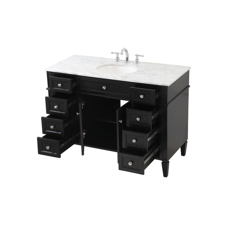 Elegant Kitchen and Bath 48 inch Single bathroom vanity in Black