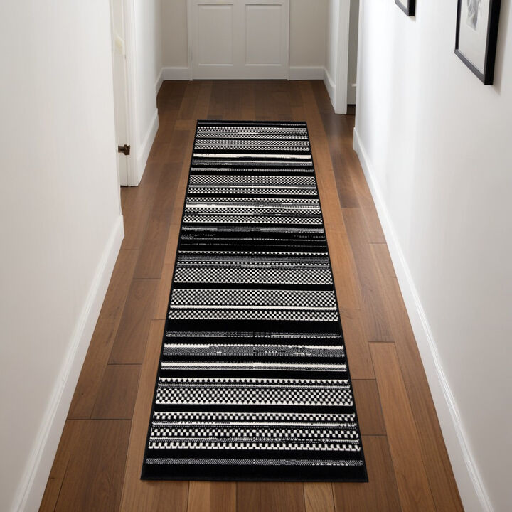 HomeRoots Striped Runner Rug