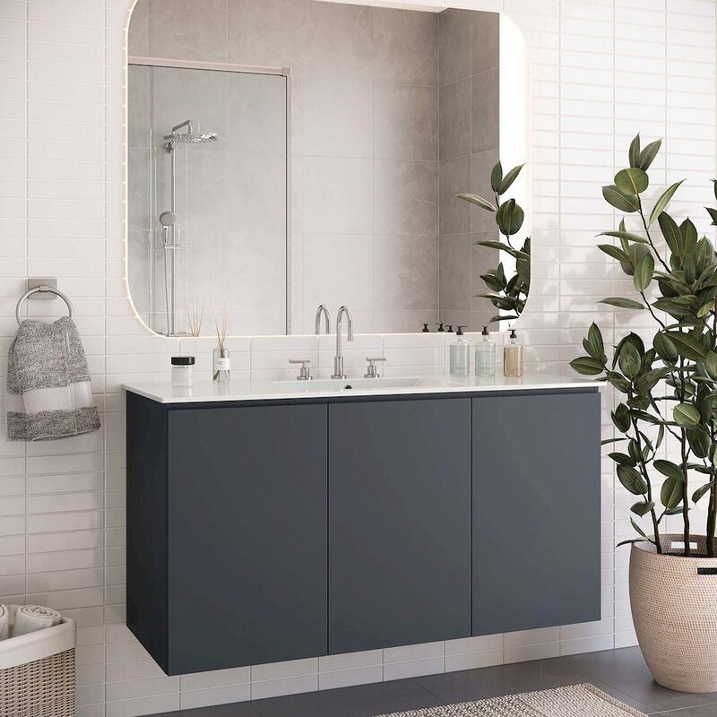 Bryn 48" Wall-Mount Bathroom Vanity image number 7