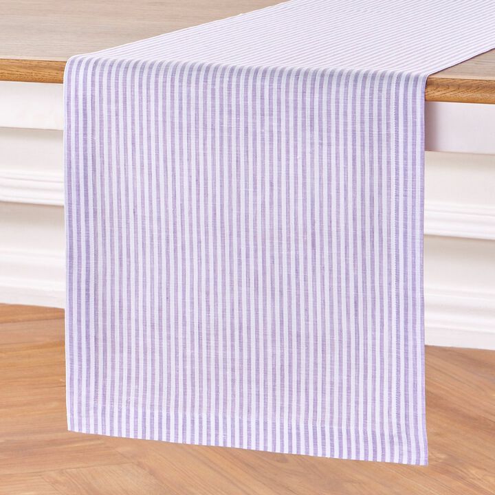 Linen Table Runner - Narrow Stripe