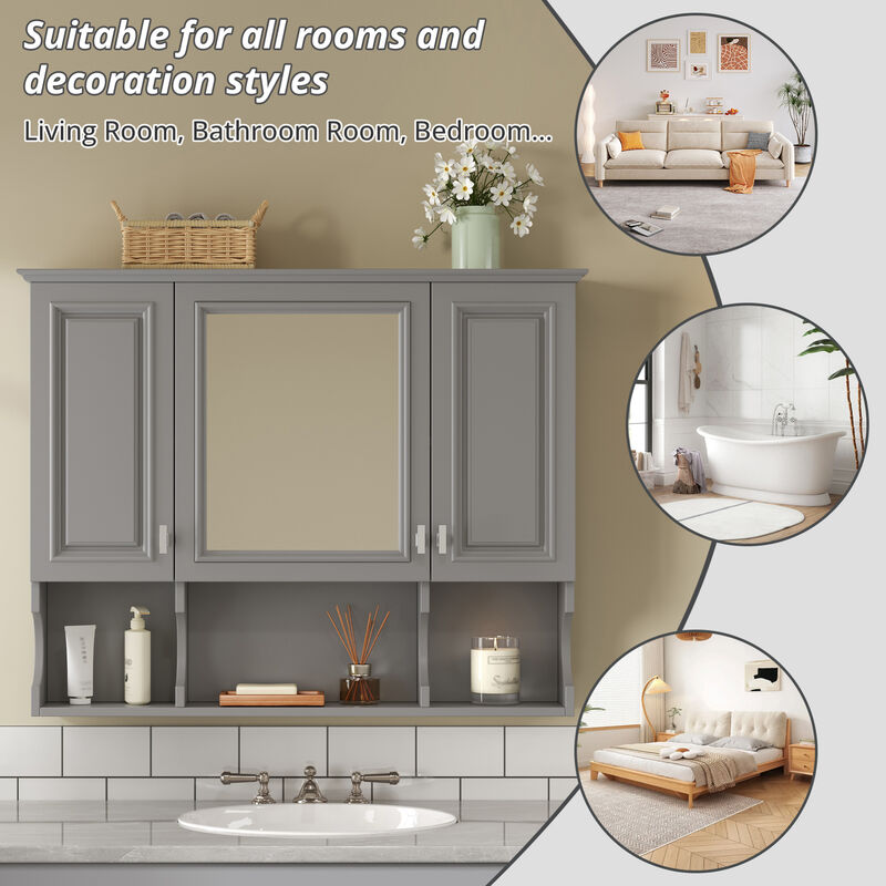 ELEMENT ACE Wall Mounted Medicine Cabinet with Adjustable Shelves and Soft Close Doors image number 6