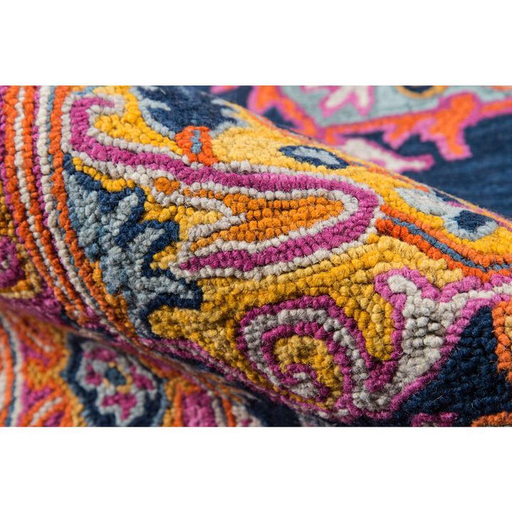 Momeni Traditional Rectangle Area Rug, Navy, 3' X 5'