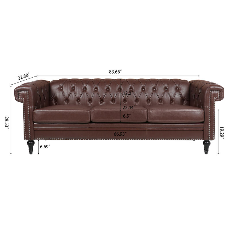 Square Arm Sofa with Removable Cushions image number 9