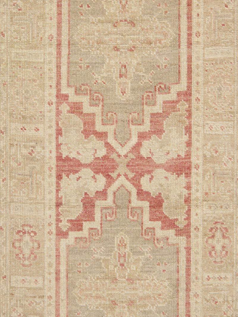 Pasargad Home Turkish Oushak Hand-Knotted Wool Runner- 2'11" X 12' 9" image number 1