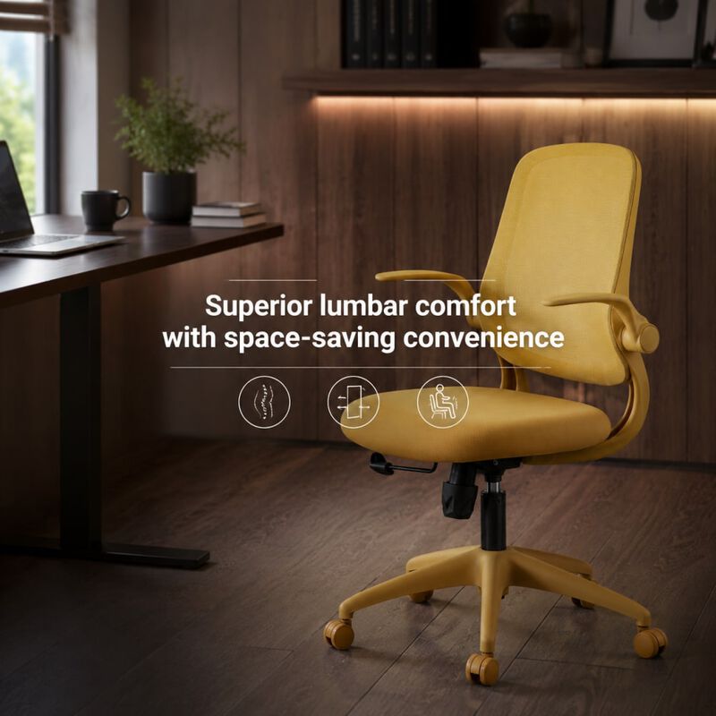 GOODSILO Ergonomic 350LBS Office Chair with Mesh Back, Molded Foam, Flip Armrests, Tilt and Height Adjustment for Home Office Use image number 4