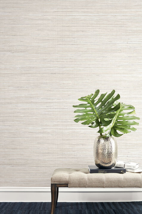 Baja Beige Faux Grasscloth Wallpaper