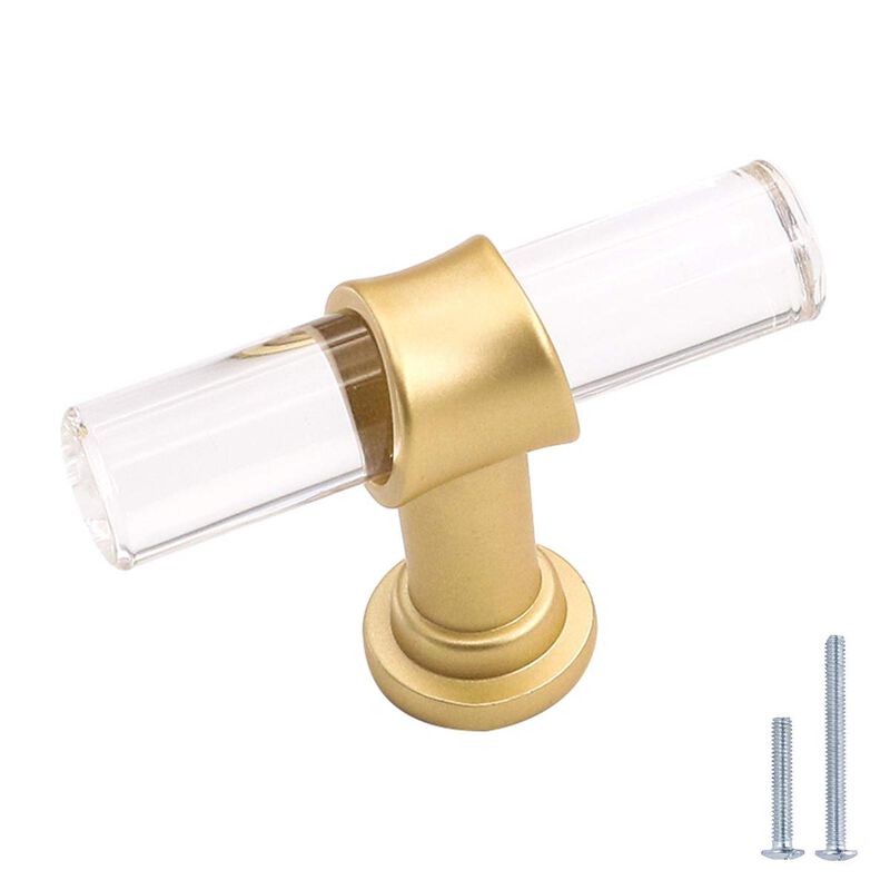 Peaha 10 Pack Knobs for Dresser Drawers Gold Decorative Kitchen Cabinet Knobs Acrylic Cabinet Knobs Brushed Brass Cabinet Hardwa