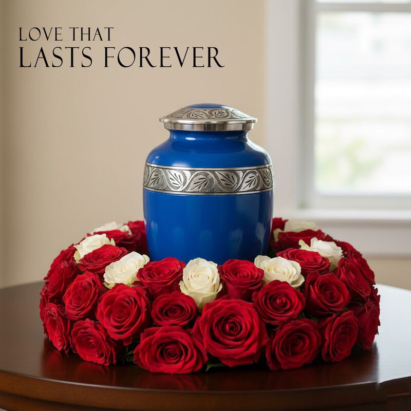 Leaf design urn image number 2