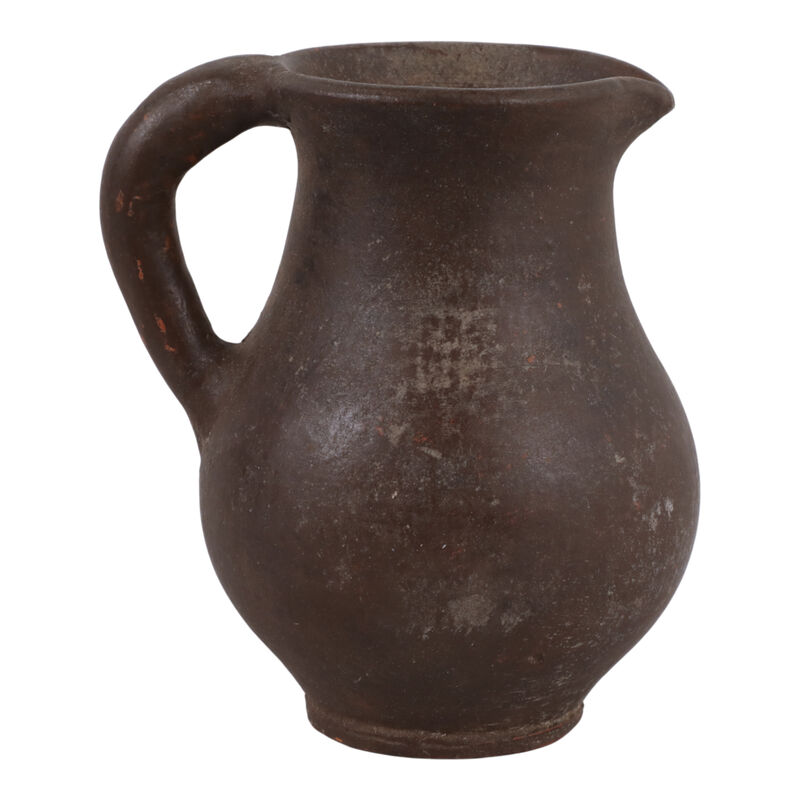 7x6" Terracotta Jug Vase, Rustic Brown image number 4