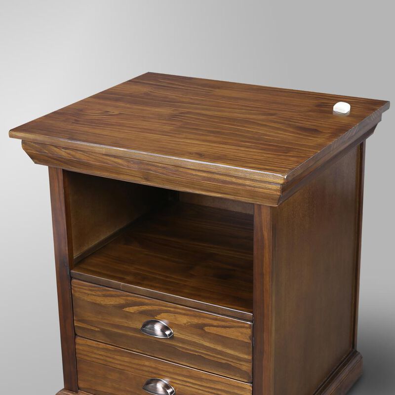 Casual Home Lincoln Nightstand With Concealed Compartment, Concealment Furniture
