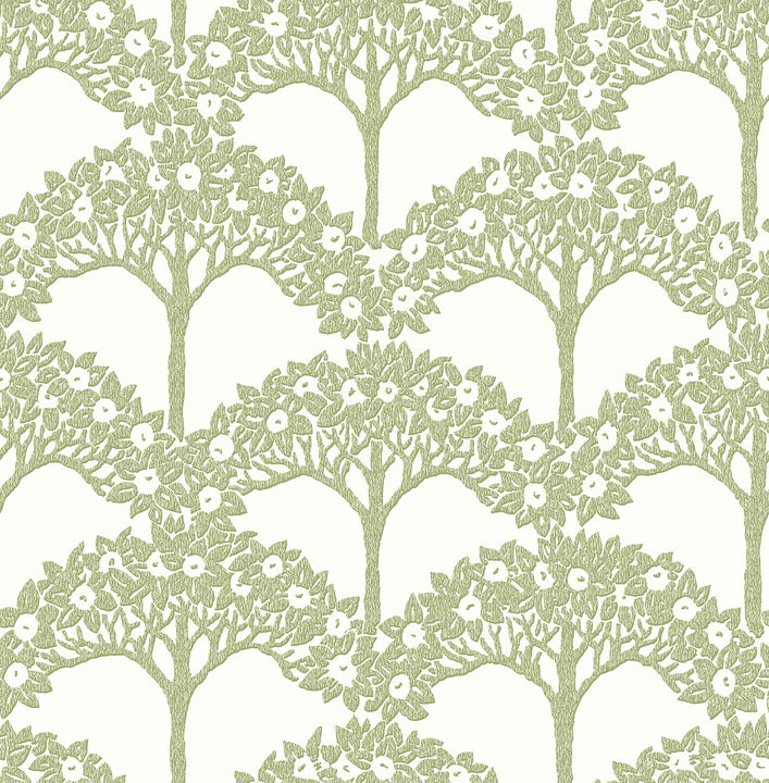 Dawson Green Magnolia Tree Wallpaper (Set of 2)