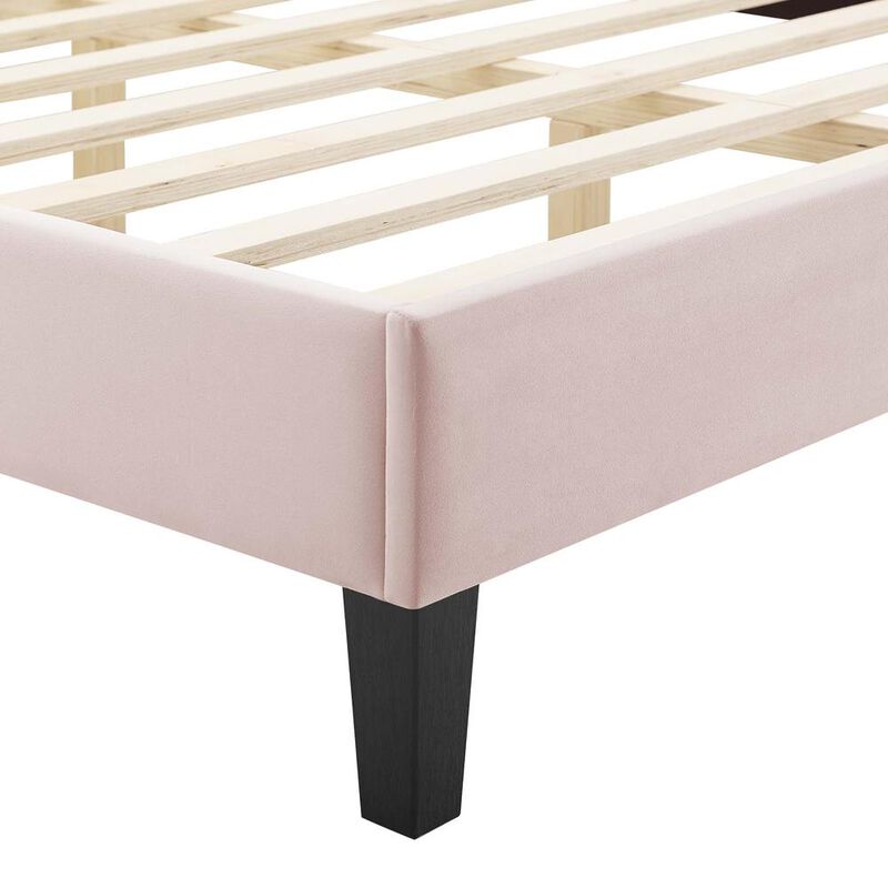 Gwyneth Tufted Performance Velvet Queen Platform Bed image number 4