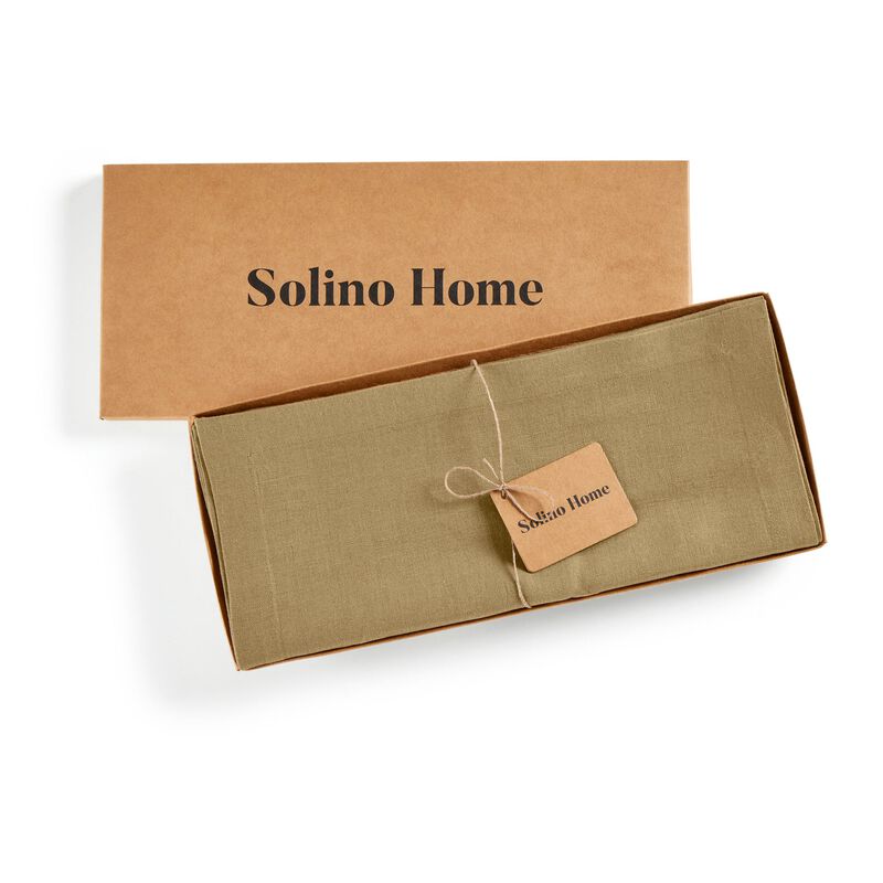 Solino Home 100% Pure Linen Table Runner - Diana