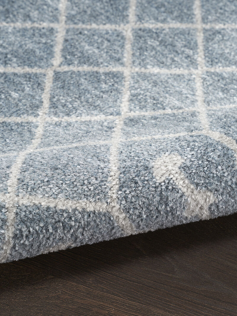 Astra Machine Washable ASW10 Blue 2'2" x 8' Rug