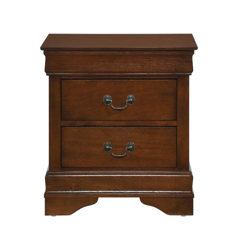 Queen Size Bedroom Set, Brown Finish, 3-Piece Set with Bed and Two Nightstands image number 6