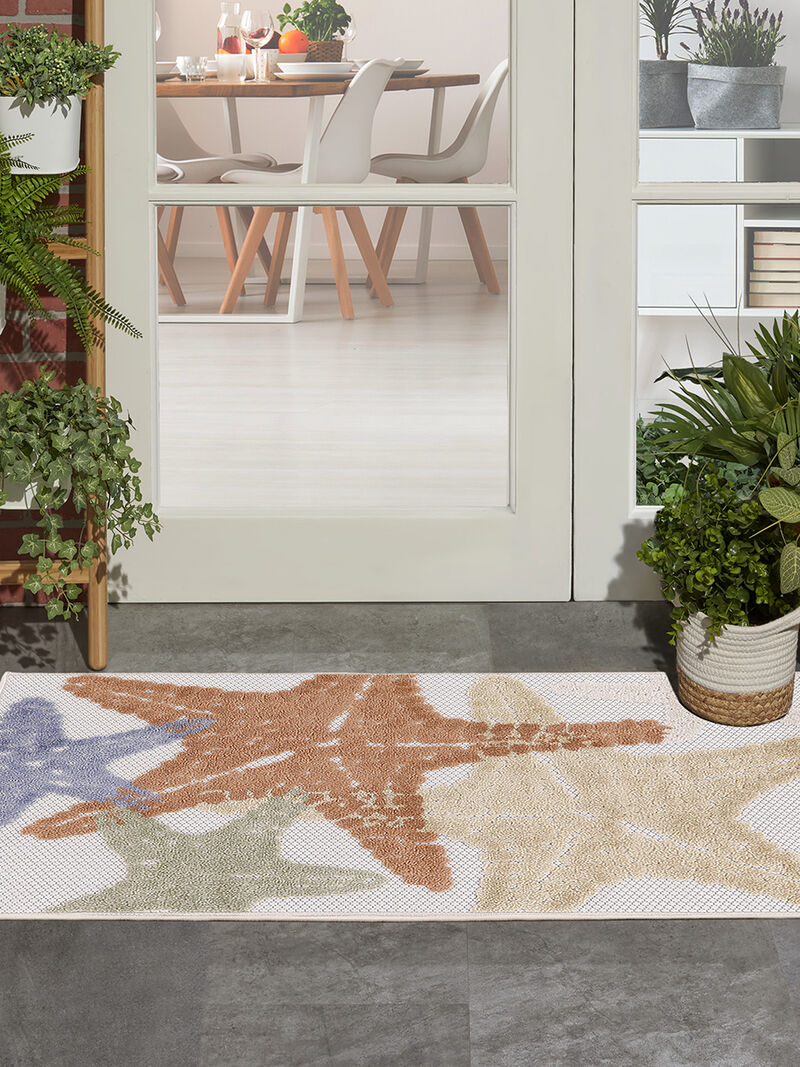 Aloha ALH28 Ivory/Multicolor 2'8" x 4' Rug image number 5