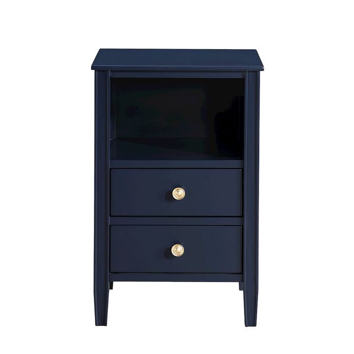 Comfort Pointe Winsley 2-drawer storage Nightstand - Midnight Blue