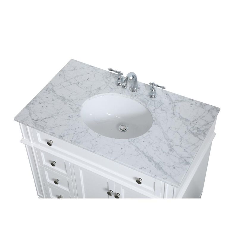 Elegant Kitchen and Bath 36 inch Single bathroom vanity in White