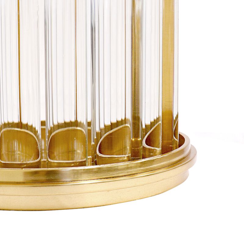 Pasargad Home Calypso Brushed Gold Lucite Hurricane image number 3
