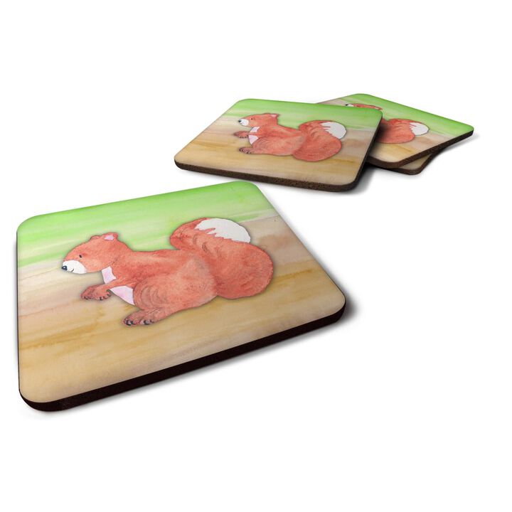 Caroline's Treasures Squirrel Watercolor Decorative coasters, 3.5, Multicolor