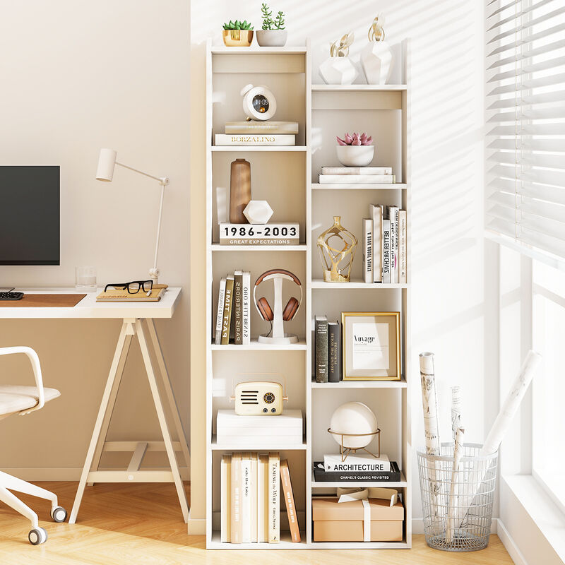 11-Tier Modern Bookcase with Anti-Tipping Kit for Home or Office Organization