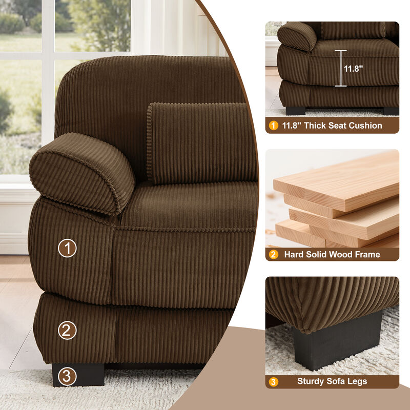 Rongir 2-Seater Sofa with Ottoman image number 4