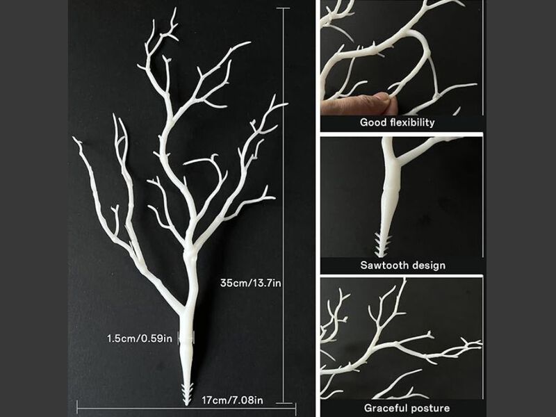 10 Piece White Artificial Greenery Stems Wedding Centerpiece Decor image number 2